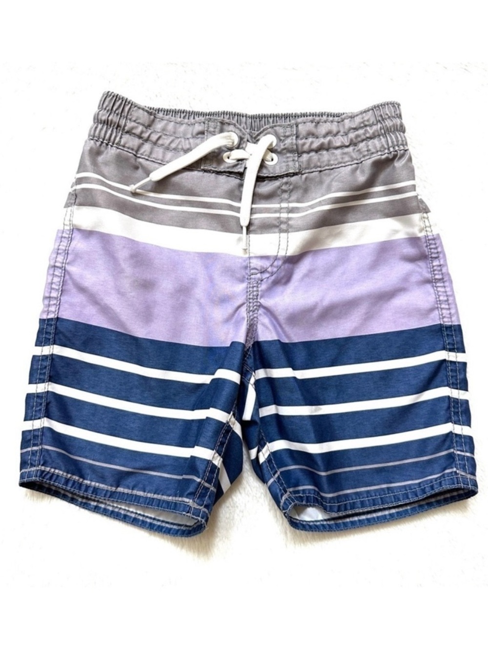 ⭐️ 5 for $25 Old Navy Swim Shorts with Pocket Navy Purple White Stripes XS (5)